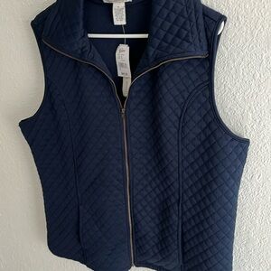 NWT dark blue padded vest